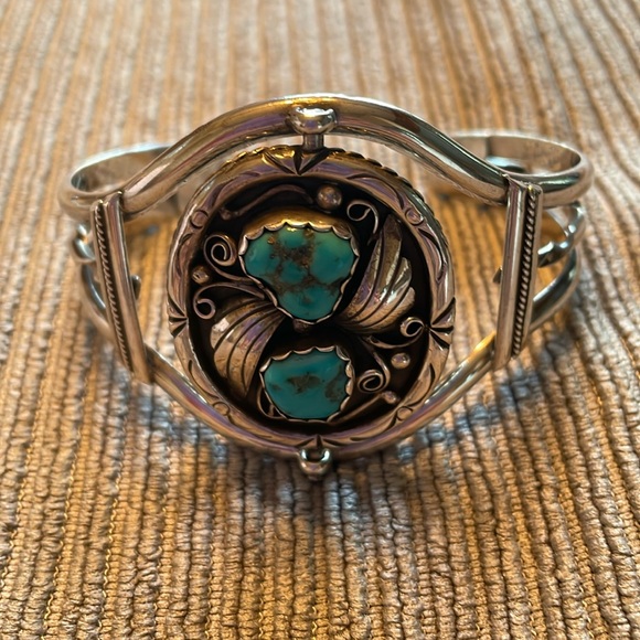 Vintage SS/Kingsman turquoise reversible cuff
